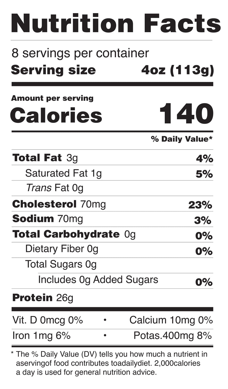 Boneless Pork Chops nutrition facts