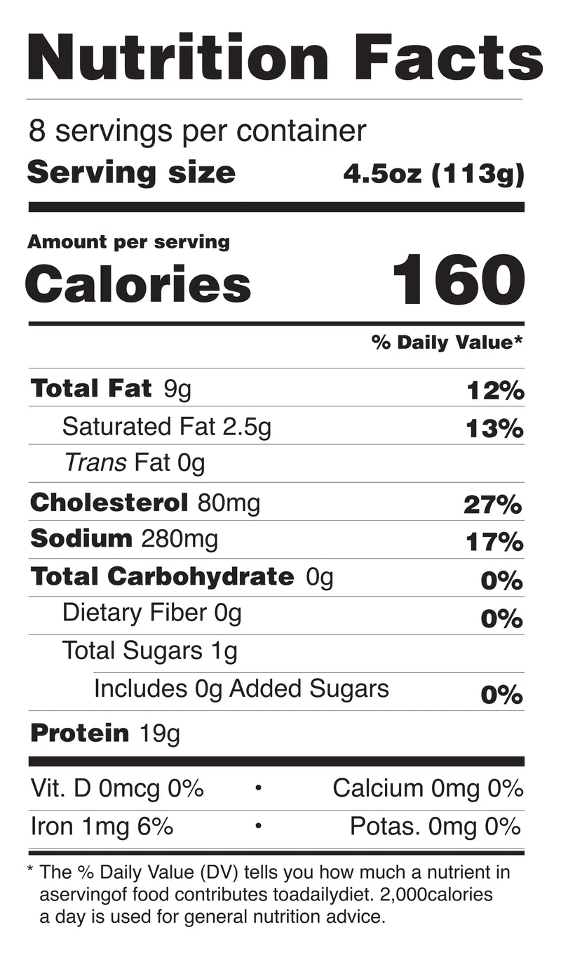 Chicken Lollipops nutrition facts