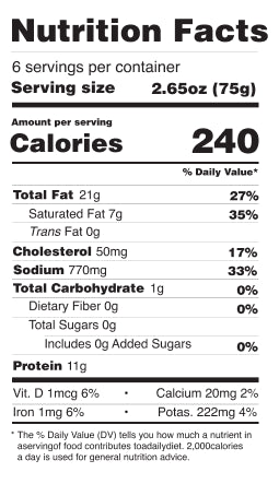 Ground Mild Italian Sausage nutrition facts